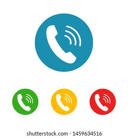 Cell phone vector icon. Telephone call icon. Ringing phone icon. Modern icon cell phone. Cell phone icons for web design
