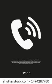 Cell phone vector icon. Telephone call icon. Ringing phone icon. Modern icon cell phone. Cell phone icons for web design