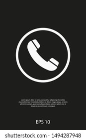 Cell phone vector icon. Telephone call icon. Ringing phone icon. Modern icon cell phone. Cell phone icons for web design