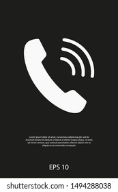 Cell phone vector icon. Telephone call icon. Ringing phone icon. Modern icon cell phone. Cell phone icons for web design