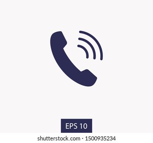 Cell phone vector icon. Telephone call icon. Ringing phone icon. Modern icon cell phone. Cell phone icons for web design