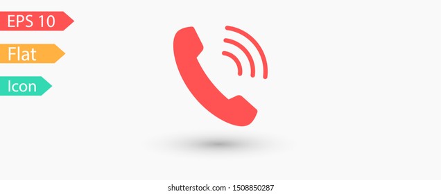 Cell phone vector icon. Telephone call icon. Ringing phone icon. Modern icon cell phone. Cell phone icons for web design