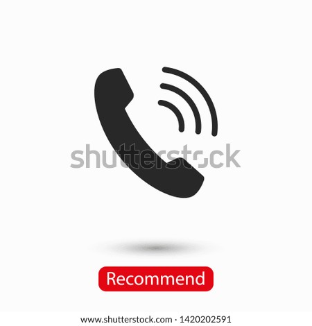 Cell phone vector icon. Telephone call icon. Ringing phone icon. Modern icon cell phone. Cell phone icons for web design