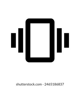 Cell phone vibration icon vector design in eps 10