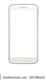 Cell Phone With White Background.