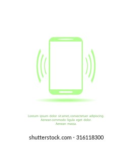 cell phone wifi vector icon