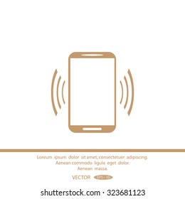 cell phone wifi vector icon