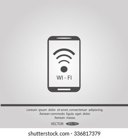 cell phone wifi vector icon
