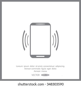 cell phone wifi vector icon