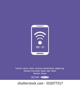 cell phone wifi vector icon