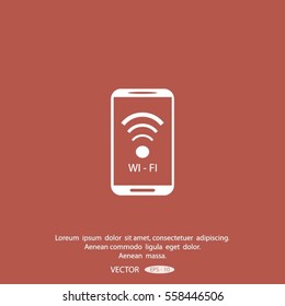 cell phone wifi vector icon