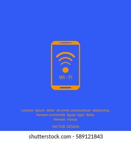 cell phone wifi vector icon