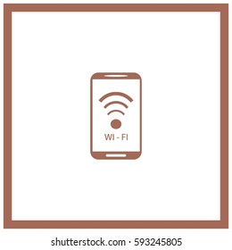 cell phone wifi vector icon