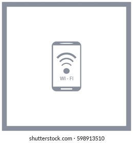 cell phone wifi vector icon