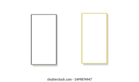 cell phones mockups with white screen isolated on white background, vector illustration