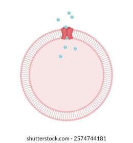 Cell with phospholipid bilayer membrane and porin ion channel transport protein