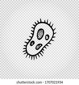 Cell plant, doodle icon. Simple hand drawn vector illustration.