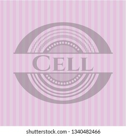 Cell realistic pink emblem
