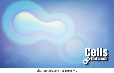 Cell separation life and biology, medicine scientific, molecular research dna on blue color background. illustration - Vector