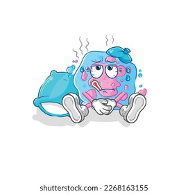 el vector de daño celular. personaje de caricatura