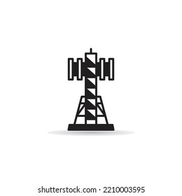 Cell Site Tower Icon On White Background