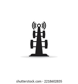 cell site tower icon on white background