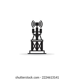 icono de torre de sitio de celda en fondo blanco