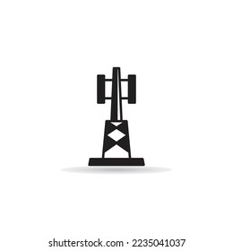 cell site tower icon on white background