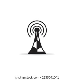 cell site tower icon on white background
