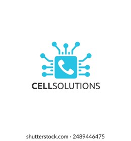 Diseño de Vector de logotipo de Cell Solutions