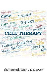 Cell Therapy word cloud. Wordcloud made with text only.