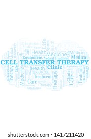 Cell Transfer Therapy word cloud. Wordcloud made with text only.