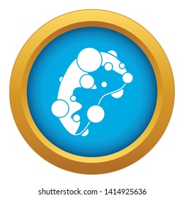 Cell virus icon blue vector isolated on white background for any design