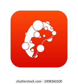 Cell virus icon digital red for any design isolated on white vector illustration