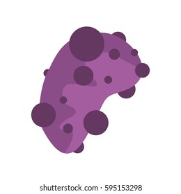 Cell virus icon in flat style isolated on white background vector illustration