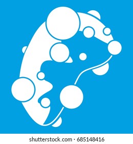 Cell virus icon white