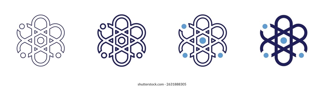Cell wall icon in 4 different styles. Thin Line, Line, Bold Line, Duotone. Duotone style. Editable stroke.