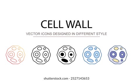 Cell Wall icon design with white background stock illustration
