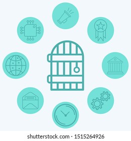 Cellar door vector icon sign symbol