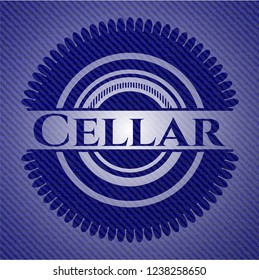 Cellar emblem with jean high quality background