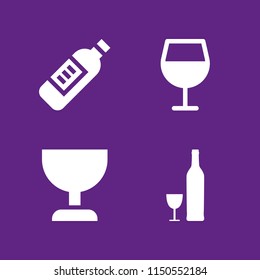 cellar icon. 4 cellar set with wine vector icons for web and mobile app