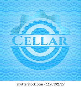 Cellar water concept emblem.