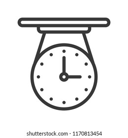 celling clock icon, outline design editable stroke pixel perfect