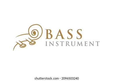 
Cello Bass Clef instrument with initial C logo design inspiration