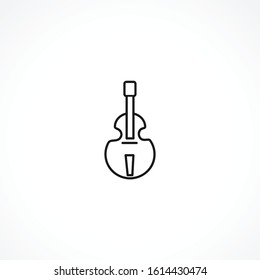 cello colorful vector icon on white background