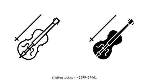 Cello flat simple vector icons illustration set.
