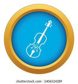 Cello icon blue vector isolated on white background for any design