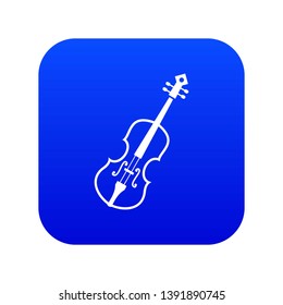 Cello icon digital blue for any design isolated on white vector illustration