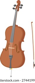 The cello icon isolated on white background