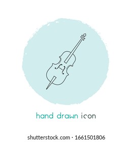 Cello icon line element. Vector illustration of cello icon line isolated on clean background for your web mobile app logo design.